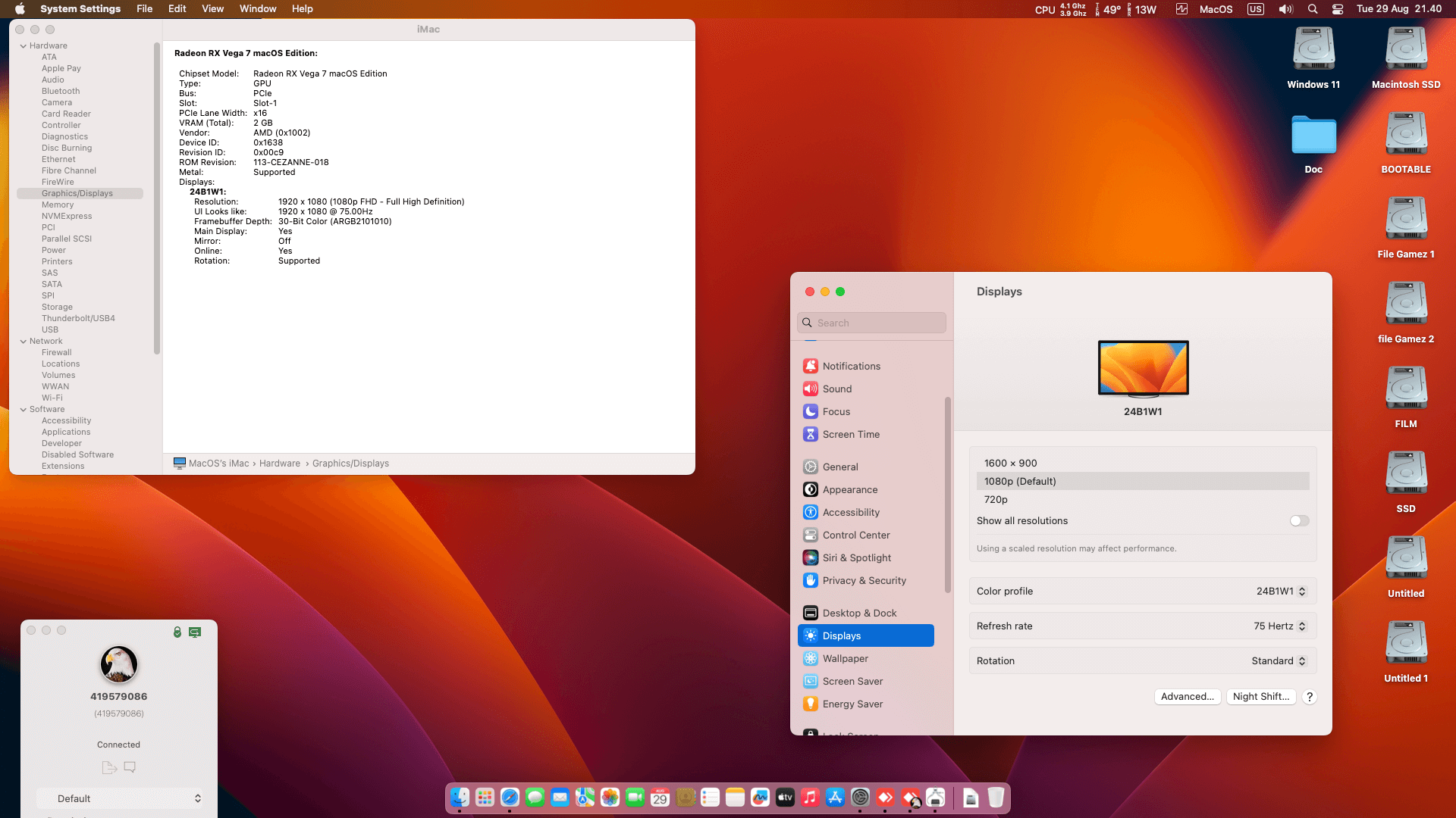 MSI B450M A PRO MAX + AMD Ryzen 5 5600G + IGPU Radeon Vega 7   OpenCore 1