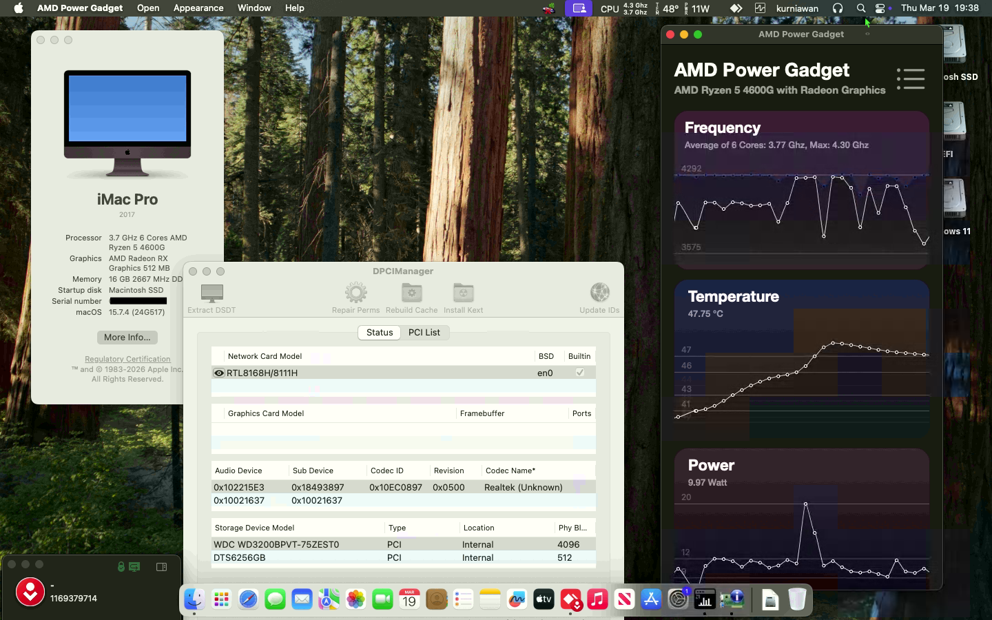 Success Hackintosh macOS Sequoia 15.7.4 Build 24G517 on MSI A320M-A PRO + AMD Ryzen 5 4600G